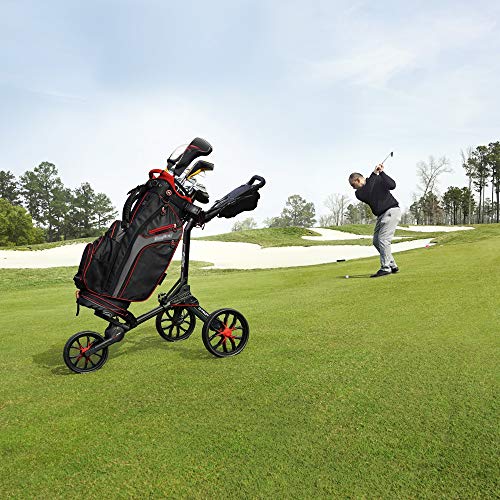 BagBoy Nitron Golf Push Cart, Navy/Red Pricepulse