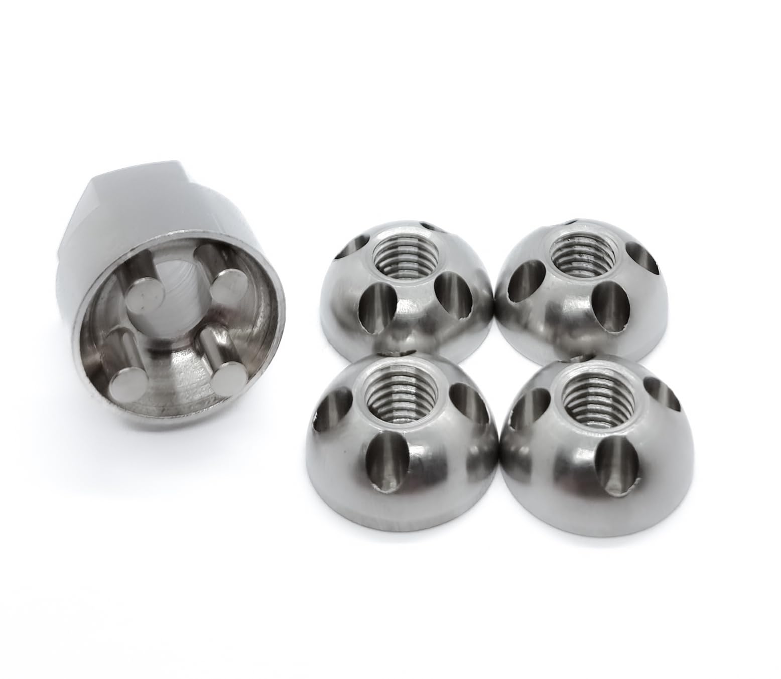 OG Secure | M6 (6mm) 4-hole Anti-Theft Security Nut Set - 304 Stainless Steel | Tamper Proof Reusable Shear Nuts | For Roof Tent, Winch, Light Bar, E-Bike | For 6mm Thead/Bolts