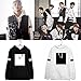 BTS New Album MAP of The Soul Persona Sweatshirt Jung Kook Jimin Suga V Hoodie Pullover Jacket L White