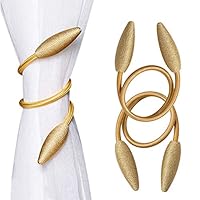 EleCharm 2-Pack Creative Curtain Tiebacks Random Modelling Curtain Holdbacks European Simple Type (Gold)