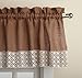 Lorraine Home Fashions Salem 60-inch x 12-inch Tailored Valance, Chocolate