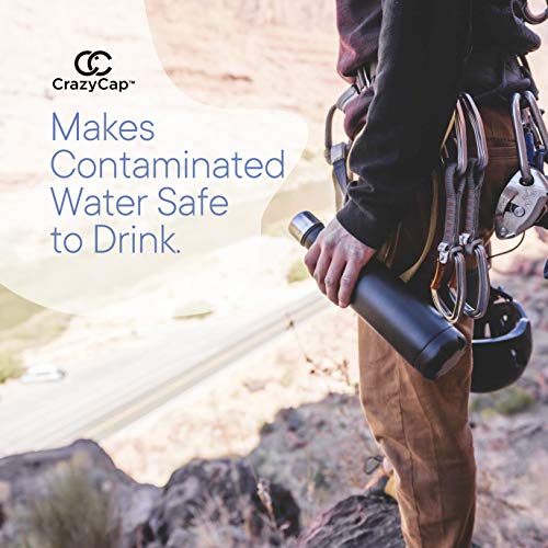 CrazyCap UV Water Bottle Purifier for Water Purification + Self
