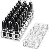Acrylic Lipstick Organizer & Beauty Care Holder Provides 24 Space Storage | byAlegory (Clear) Makeup Organizer