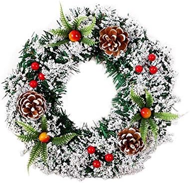 Yunn Christmas Wreath,Festival Spruce Wreath for Decoration Wedding Celebration Home Decoration Hotel Shopping Mall Decoration Pendant Wreath