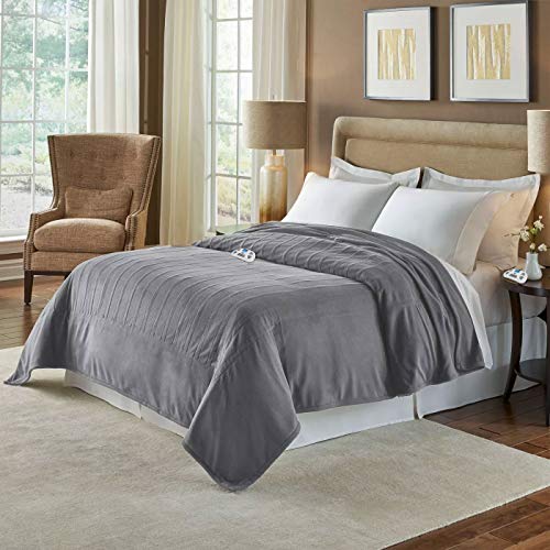 Serta Brushed Fleece Heated Electric Blanket with Programmable
