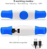 SerDa-Run Light Up Collar Blue Rechargeable USB 3 Modes Adjustable view 4