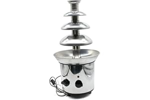 4 Tier Chocolate Fondue Fountain, 60.86 Ounce Electric Chocolate Fondue Fountain Machine for Parties, Commercial Chocolate Fo