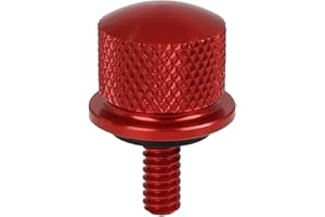X AUTOHAUX 1/4 Inch-20 Thread Motorcycle Red Aluminum Alloy Rear Seat Bolt Mount Screw for Harley Davidson Sportster 1996-2017