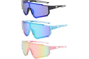 3Pack Polarized Sunglasses Baseball Sunglasses Sports Glasses UV400 Protection Goggles for Cycling Running Driving Glasses