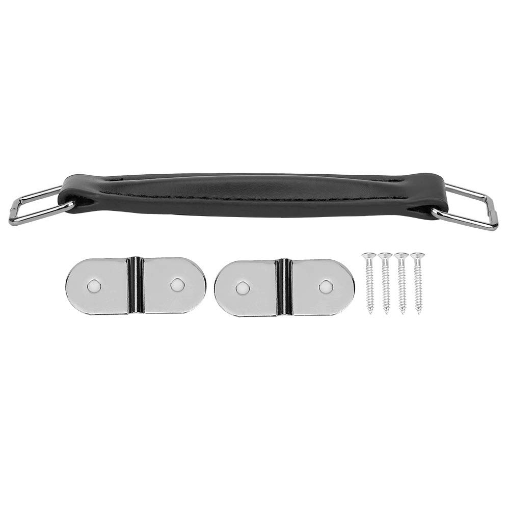 Guitar Amplifier Handle, PU Leather Internal Steel Leather Style Replacement Strap Handle Amp Handle Strap for Guitar Amplifiers Speaker (black) Audio Equipment