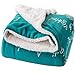 Bedsure Electric Blanket Heated Throw - Soft Ribbed Flannel Heated Blanket, Fast Heating Electric Throw with 6 Heating Levels & 4 Time Settings, 3 Hours Auto-Off (50x60 inches, Blue)