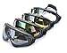 CS Windproof UV400 Snowmobile Bicycle Bike Motorcycle Ski Goggle Protective Glasses (Yellow)