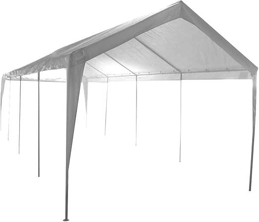 Impact Canopy 10 X 27 Carport Canopy 10 Legs White Amazon Ca