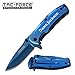 Free Engraving - Tac-Force Titanium Coated Stainless Steel Quality Pocket Knife (Blue)
