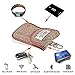 Key Fob Protector Faraday Bag, Faraday Cage Pouch Fob Guard Rfid Key Fob Blocker Protector Signal Blocking Bag Pocket, Block Signal Security Keyless Entry Key Fobs, Car Keys, Rf Anti-Hacking (Brown)