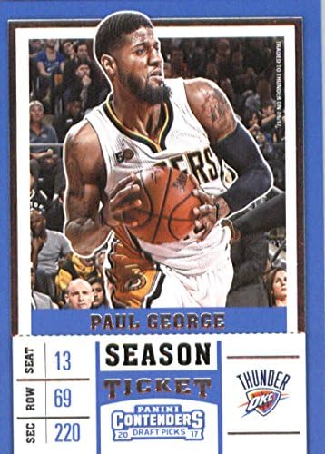 Basketball NBA 2017-18 Panini Contenders Draft Picks Season Ticket Variation #40 Paul George Thunder