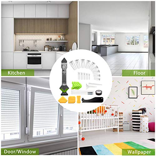 Caulking Tool, Caulking Tool Kit 30 pcs, 5 in 1 Caulking Scraper with