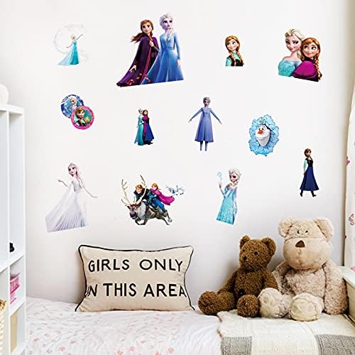 Frozen Wall Decals 16×24in Elsa and Anna Princess Stickers Olaf Vinyl