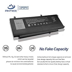 ANTIEE 56Wh 4P8PH Battery Replacement for Dell