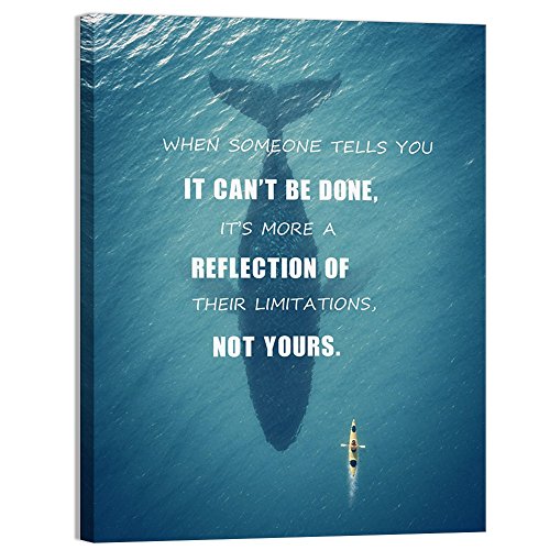 Visual Art Decor Success Inspirational Quote Creative Ocean Challenge
Limitation Canvas Poster Motivational Motto Framed Giclee Prints Home
Office Boy Bedroom Wall Decoration (01 Not Yours, 24"x32")