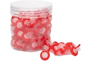 QiMan Syringe Filters PTFE Hydrophobic Non Sterile Filtration Membrane 0.22um Pore Size 13mm Diameter Pack of 100
