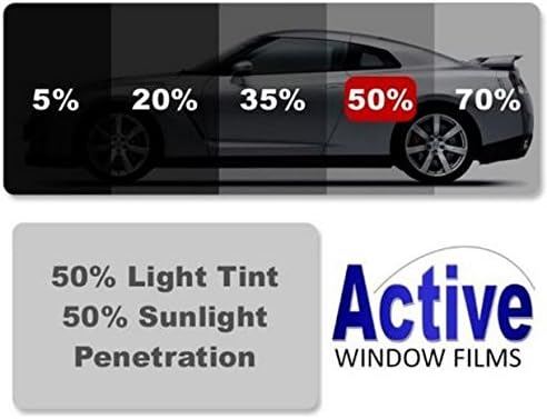 Active Film Limo Black, Medium, Light & Ultra Light Car Auto Tint Window Tinting Film 50% Ultra Light Black 7mx76cm