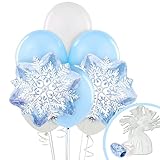Snowflake Winter Wonderland Christmas Party Supplies - Balloon Bouquet