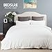 Bedsure Duvet Cover Set with Zipper Closure-Wrinkled Vintage Style Ivory,Twin (68