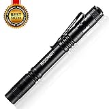 RISEMART Mini Flashlight AAA CREE XPE-R3 120 Lumens Ultra Bright LED Pen light Pocket Clip Tactical Torch Lamp(5.2