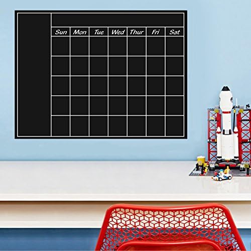 Artkisser 24''x18'' Wall Calendars Chalkboard Planner Erasable Durable Weekly Monthly Organizer Chalkboard Wall Sticker For Family Office School Kitchen Planner Decal（No included pen）
