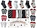 Tiny Captain Toddler Boys Grip Socks - Baby Toddler Newborn Kids Boys Non Slip/Anti Skid (Red, White, Black - 6 Pairs, 1-3 Year Old)