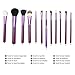 Anself 12pcs Professional Makeup Brush Set Cosmetic Makeup Tool with Leather Holder Case