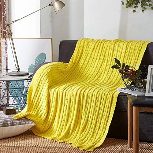 Amazon Co Jp Amiggoo ブランケット ひざ掛け 肩掛け ニット毛布 織物100 綿 コンパクト収納 おしゃれ 北欧風 洗濯可能 柔らか 無地 ケーブル コットン 春夏秋 冷房対策 昼寝 対応 1 180cm 180 0cm 服 ファッション小物