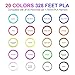 Nulaxy 3D Printer/3D Pen Filament, 1.75mm PLA Filament Refills Pack of 20, Each Color 16 Feet, Total 328 Feet, Bonus 4 Glow in The Dark