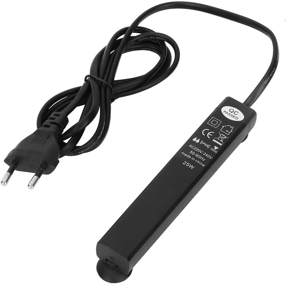 Calentador del Acuario Calentador del Tanque de Peces Termostato de Agua del Acuario Controlador de Temperatura Mini Tanque de Tortuga Barra de Calentamiento(25W)