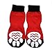 EXPAWLORER Double Side Anti-Slip Dog Socks 2 Pairs - Adjustable Pet Paw Protector with Strap, Traction Control Non-Skid for Indoor on Hardwood Floor Wear, Paw Protection for Puppy Dogs