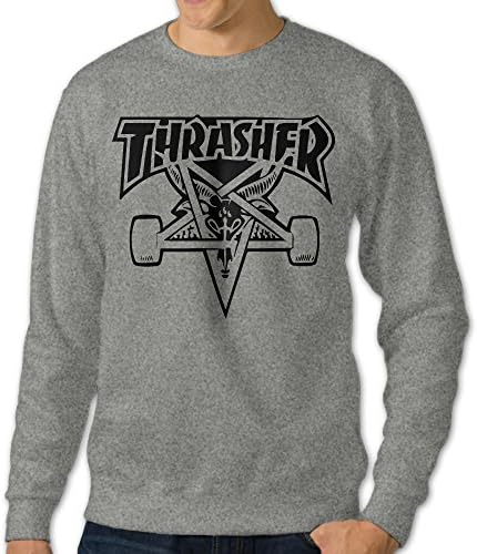 Men Thrasher Skateboard O-Neck Hoody