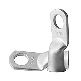 PONFY 10PCS Tinned Pure Copper Battery Lugs,1 AWG