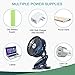 acetek Clip on Fan, Battery Operated Stroller Fan for Baby, Rechargeable Portable Table Fan,360°Rotation, 2200mAh, Super Quiet USB Mini Desk Fan for Sports, Car Seat,Travel