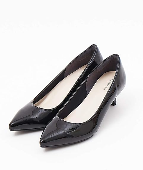 Amazon オゥ バニスター シューズ 販売店舗限定 晴雨兼用 ミドルヒール ポインテッドトゥ パンプス レディース パンプス