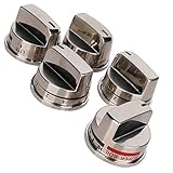 4 PCS EBZ37189611 Burner Range Control Knob & 1 PCS EBZ37189609 Super Boil Burner Range Knob Kit for LG Gas Range-LRG30355ST, LRG30357ST, LRG30855ST