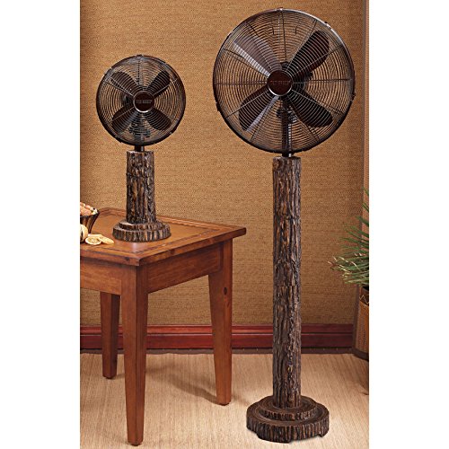 DecoBREEZE Pedestal Fan 3 Speed Oscillating Fan, 16 In, Fir Bark - Thumbnail 2