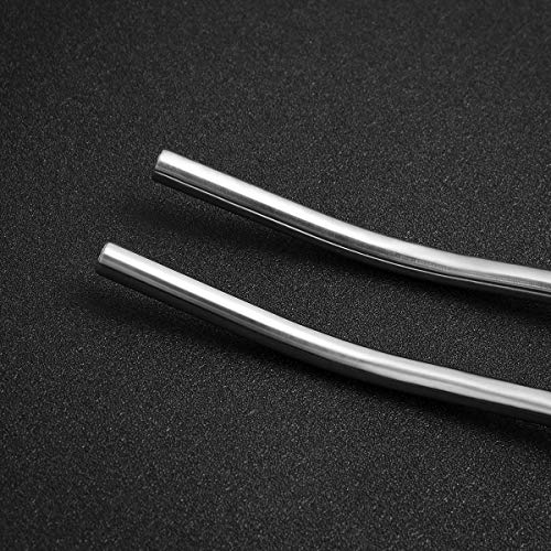 BESTonZON 6 Stück Edelstahl Herzform Metall Trinkhalm Wiederverwendbare Strohhalme Cocktail Löffel Set (Ovale Form) – Bild 5