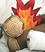Pretend Campfire Toy Set for Kids | 18-Piece Set | Includes Fire, 3 Logs, 9 Rocks, 2 Jumbo Marshmallows & 2 Roasting Sticks | Premium Felt Material | Camping Theme | Campfire Plush Toy