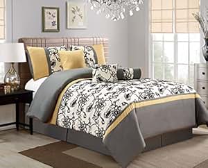Amazon.com: 7 Piece Modern Oversize Yellow / Black / White