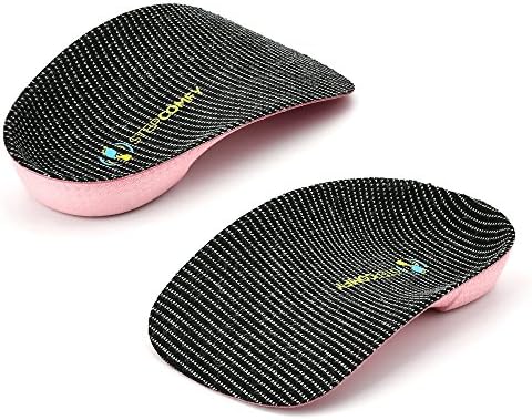 Plantar Fasciitis 3/4 Length Orthotics Insoles -Shoe Insoles for Hiking,Standing, Fat Feet, Heel Pain S:6.5-8 US Womens/5.5-7 US Mens