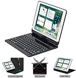 LENRICH iPad Keyboard case for ipad 9.7 2018 6th Generation 2017 5th iPad Air 9.7 Backlit, 7 Color Backlight 360 Rotatable 180 Flip Swivel Wireless Hard Shell Folio Cover Auto Sleep Wake up Black