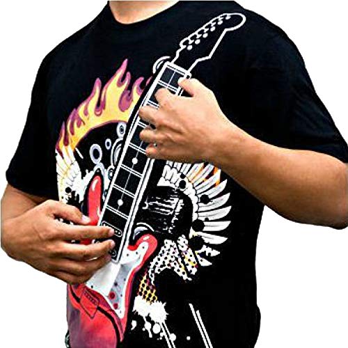 Electric Rock Guitar T-Shirt Playable 