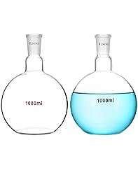 QWORK 1000ml Borosilicate Glass Boiling Flask with