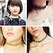 Tpocean 21Pcs Rainbow Lace Tattoo Choker Set Gothic Punk Velvet Necklaces Girls Teens Party Gifts